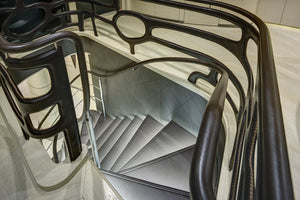Leatherworks hand finished leather architectural ballustrade.